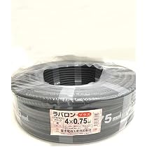 Amazon.co.jp: ラバロンプラス VCT 0.75×4c 黒 100m巻 600V